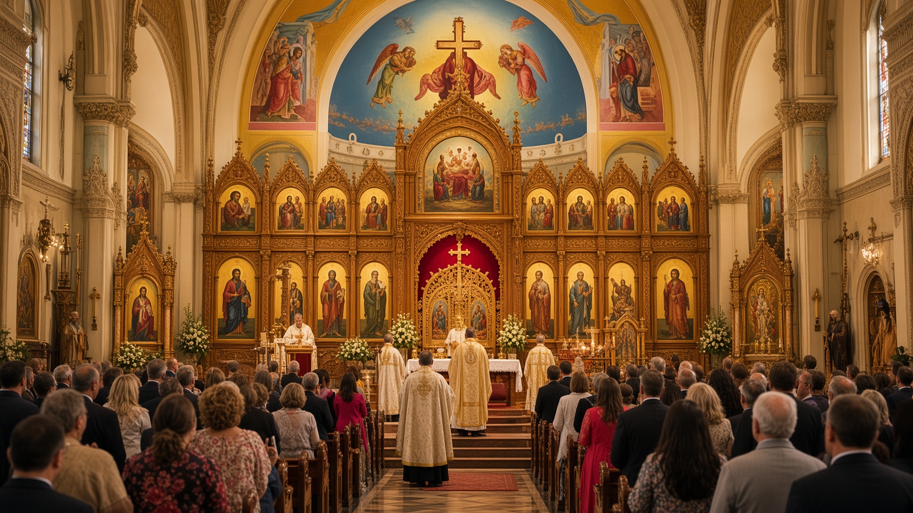 Interior of St. Mary during the Divine Liturgy
